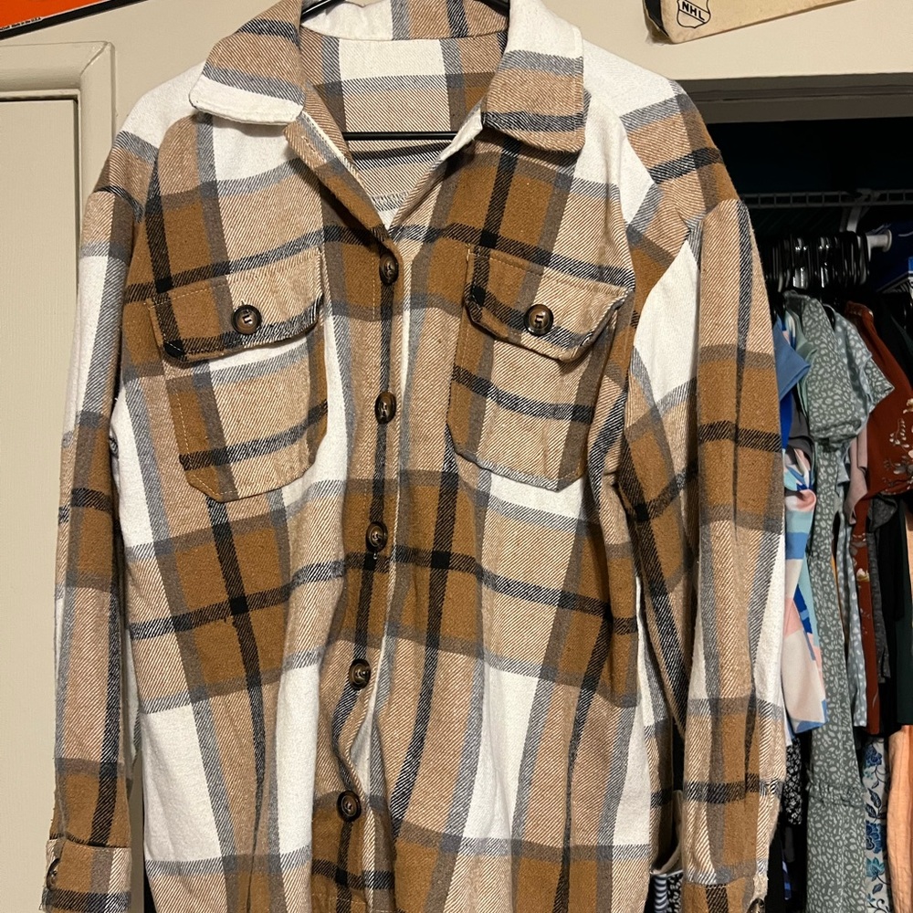 Plaid Button Down Top